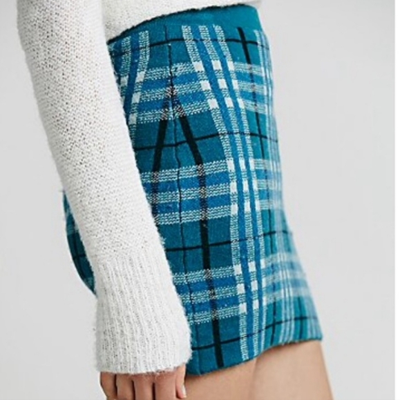 For Love & Lemons Plaid Sweater Mini Skirt - Picture 2 of 9